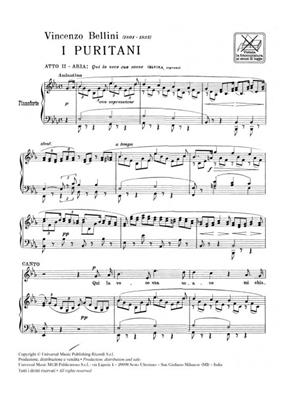 Vincenzo Bellini: I Puritani: Qui La Voce Sua Soave: Gesang mit Klavier