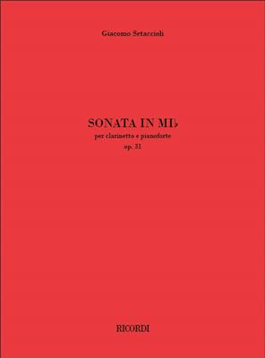 G. Setaccioli: Sonata In Mi Bem. Op. 31: Klarinette mit Begleitung