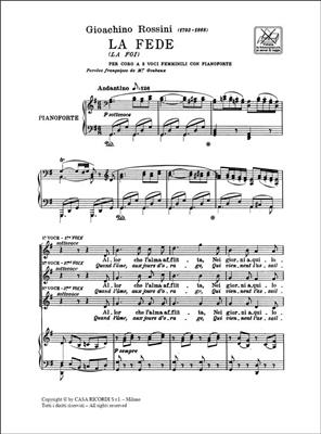 Gioachino Rossini: La Fede (La foi): Frauenchor mit Klavier/Orgel