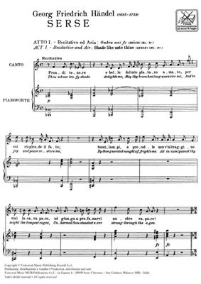 Georg Friedrich Händel: Ombra mai fu (dall' opera Serse): Gesang mit Klavier