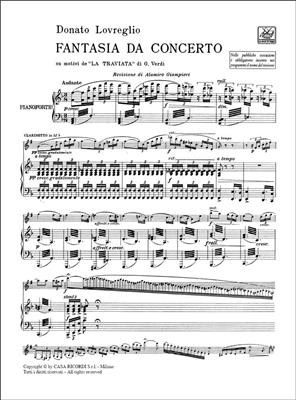 Giuseppe Verdi: Fantasia da concerto su motivi della Traviata: Klarinette mit Begleitung