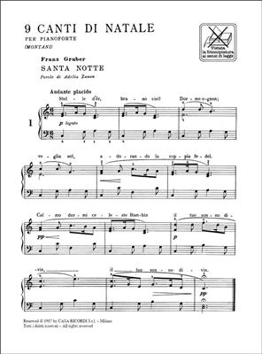Isaac Albéniz: 9 Canti Di Natale: Klavier Solo