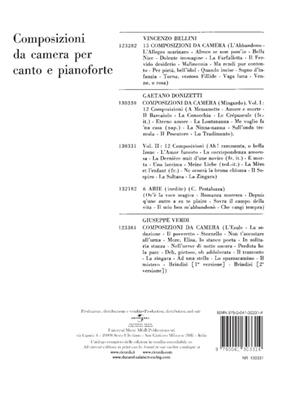 Gaetano Donizetti: 12 Composizioni Da Camera - Volume II: Gesang mit Klavier