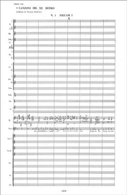 9 Canzoni del XX Secolo: (Arr. Salvatore Sciarrino): Orchester mit Gesang
