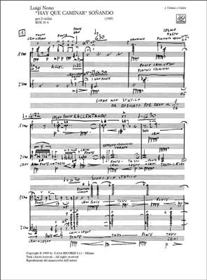 Luigi Nono: Hay Que Caminar' Sonando Koe 20A: Violin Duett