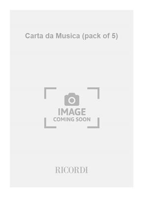 Giacomo Puccini: Carta da Musica (pack of 5): Notenpapier