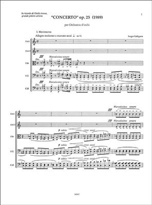 Sergio Calligaris: Concerto op. 25: Streichorchester