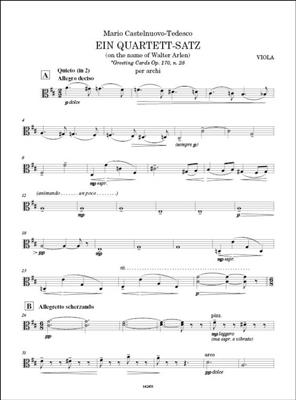 Mario Castelnuovo-Tedesco: Ein Quartett-Satz: Streichquartett