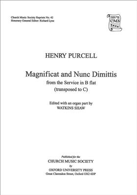 Henry Purcell: Magnificat And Nunc Dimittis From B Flat Service: Gemischter Chor mit Begleitung