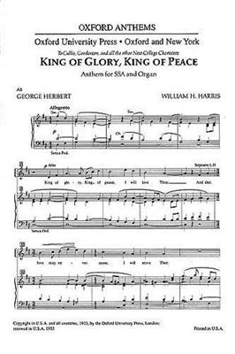 Sir William Henry Harris: King Of Glory, King Of Peace: Gemischter Chor mit Begleitung