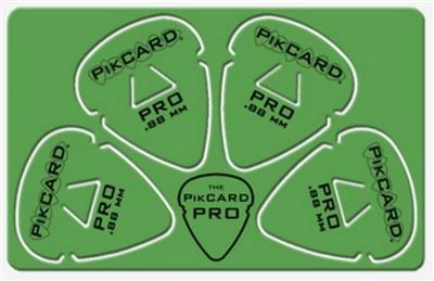 PikCard: .88mm Green Delrin (4 Guitar Picks)