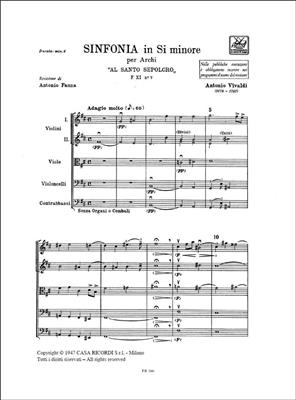 Antonio Vivaldi: Concerto per Archi in Si Min. Rv 169: Streichorchester