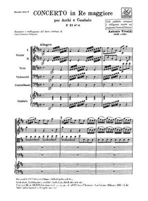 Antonio Vivaldi: Concerto in Re Maggiore per archi e cembalo: Streichorchester