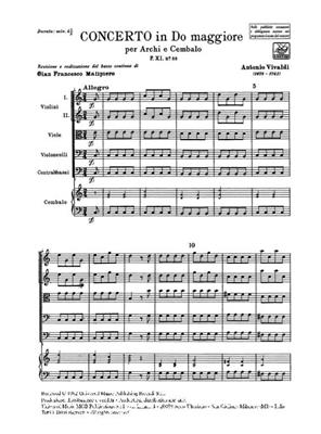 Antonio Vivaldi: Concerto Per Archi E B.C. In Do Rv 109: Streichorchester