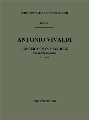Antonio Vivaldi: Concerto Per Archi E B.C.: In Fa Rv 138: Streichorchester