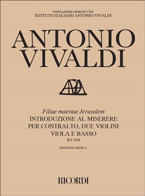 Antonio Vivaldi: Filiae Maestae Jerusalem Rv 638: Opern Klavierauszug