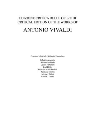 Antonio Vivaldi: La Fida Ninfa RV 714: Opern Klavierauszug