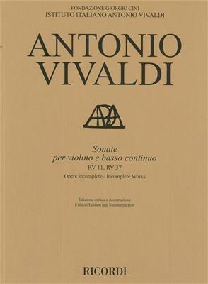 Antonio Vivaldi: Sonate per violino e basso continuo RV 11, RV 37: Violine mit Begleitung