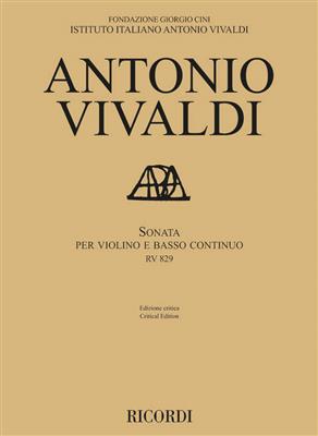 Antonio Vivaldi: Sonata per violino e basso continuo RV 829: Violine mit Begleitung