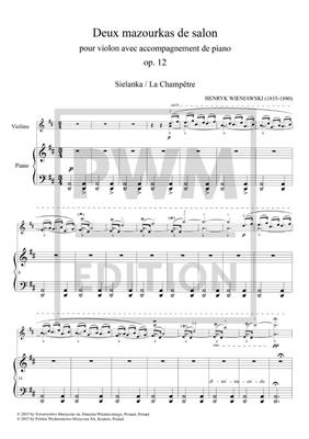 Deux Mazourkas De Salon Op. 12 Vol. 18: Violine mit Begleitung