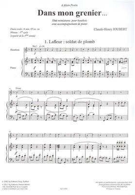 Claude-Henry Joubert: Dans Mon Grenier: Oboe mit Begleitung