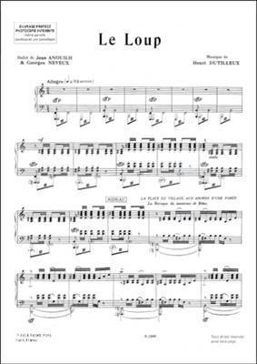 Henri Dutilleux: Le Loup: Klavier Solo