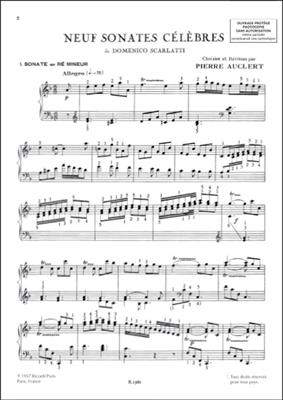 Domenico Scarlatti: Neuf Sonates Celebres, Pour Piano (P. Auclert): Klavier Solo
