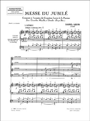 Jean-Yves Daniel-Lesur: Messe Du Jubile Choeur Et Orgue: Gesang mit Klavier