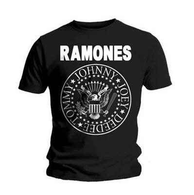 Ramones Seal Logo Mens Black T Shirt XL