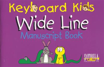 Keyboard Kids Wide Line Manuscript Book: Notenpapier