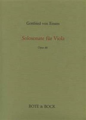 Gottfried von Einem: Sonata op. 60: (Arr. Thomas Riebl): Viola Solo