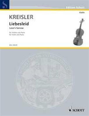 Fritz Kreisler: Liebesleid: Violine mit Begleitung