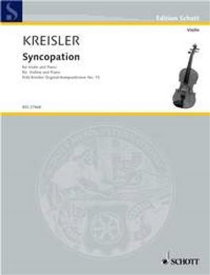 Fritz Kreisler: Syncopation: Violine mit Begleitung