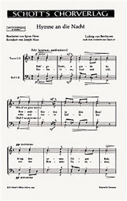 Ludwig van Beethoven: Hymne an die Nacht: Männerchor mit Begleitung
