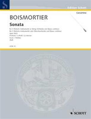 Joseph Bodin de Boismortier: Sonate A Opus 34/6 3V/B.C. Part.: Kammerensemble