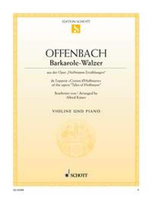 Jacques Offenbach: Barcarole Wals: Violine mit Begleitung