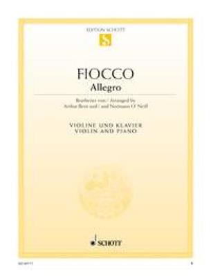 Joseph-Hector Fiocco: Allegro: (Arr. Arthur Bent): Violine mit Begleitung