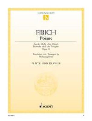 Zdenek Fibich: Poème op. 39: Flöte mit Begleitung