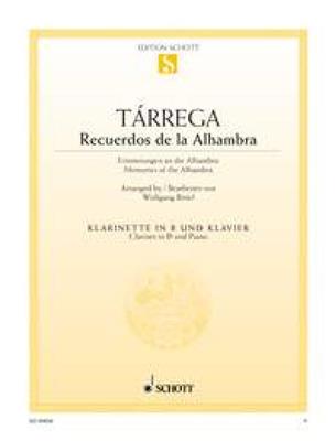 Francisco Tárrega: Recuerdos de la Alhambra: Klarinette mit Begleitung