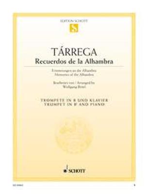 Francisco Tárrega: Recuerdos de la Alhambra: Trompete mit Begleitung