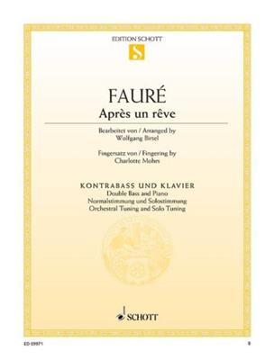 Gabriel Fauré: Après un rêve op. 7/1: Kontrabass mit Begleitung