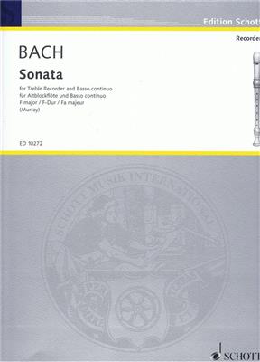 Johann Sebastian Bach: Sonate F: Altblockflöte mit Begleitung