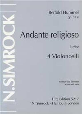 Bertold Hummel: Andante Religioso Op.95E: Cello Ensemble