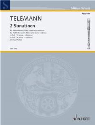Georg Philipp Telemann: Two Sonatinas in C minor and A minor: Altblockflöte mit Begleitung