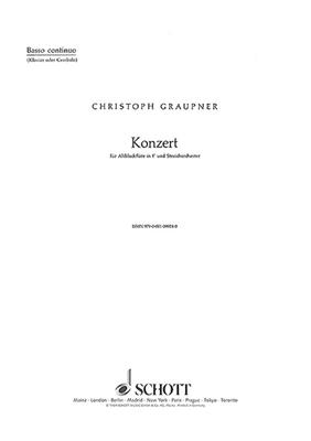 C. Graupner: Concerto: (Arr. Adolf Hoffmann): Streichorchester mit Solo
