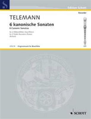 Georg Philipp Telemann: Six Canonic Sonatas for Two Treble Recorders: Blockflöte Duett