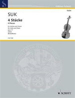 Josef Suk: 4 Pieces op. 17: (Arr. Ida Bieler): Violine mit Begleitung