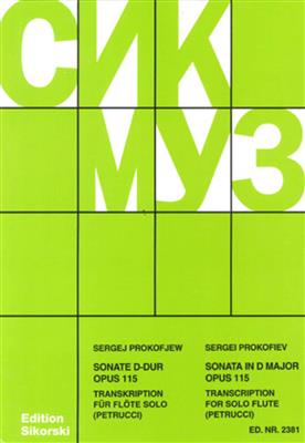 Sergei Prokofiev: Sonate D Op.115 (Petrucci): Flöte Solo