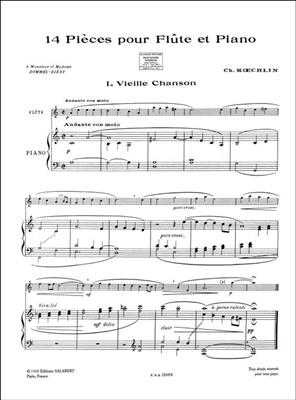 Charles Koechlin: 14 Pieces Op.157b: Flöte mit Begleitung