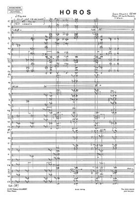 Iannis Xenakis: Horos Orchestre Partition: Orchester